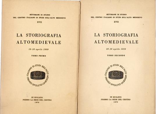 La Storiografia Altomedievale - Vol. I e II - copertina