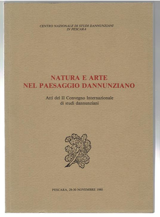 Natura e Arte nel Paesaggio Dannunziano - copertina