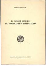 Il Valore Storico fei Frammenti di Stesimbroto