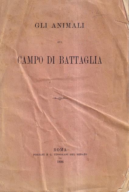 Gli Animali Sul Campo di Battaglia - copertina