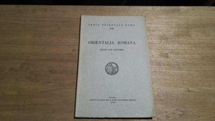 Orientalia Romana. Essays and Lectures 1 - copertina