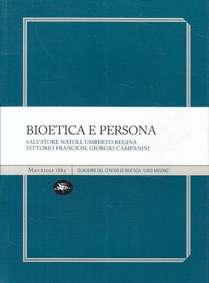 Bioetica e persona - copertina