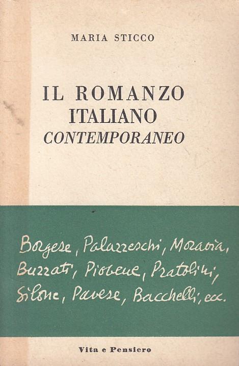 Romanzo Italiano Contemporaneo 1920/50 - Maria Sticco - copertina