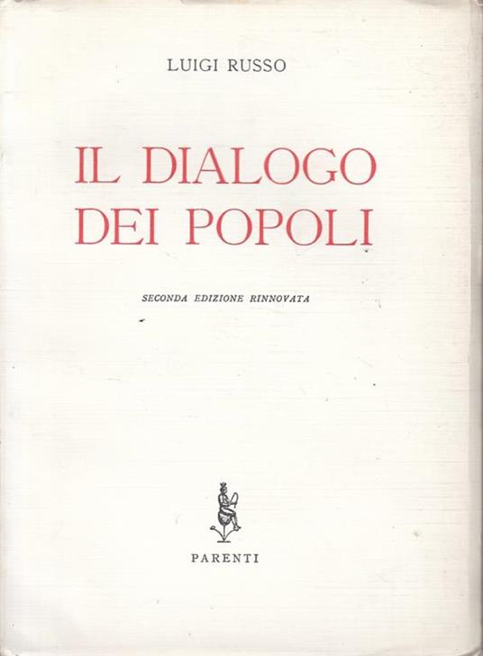 Dialogo Dei Popolo - Luigi Russo - copertina