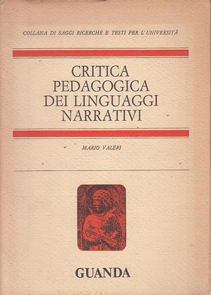 Critica Pedagogica Dei Linguaggi Narrativi - Mario Valeri - copertina