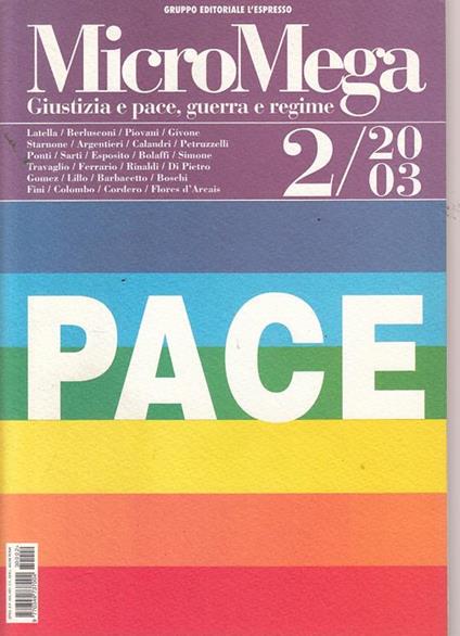 Micromega 2/03 Giustizia Pace Guerra Regime - copertina