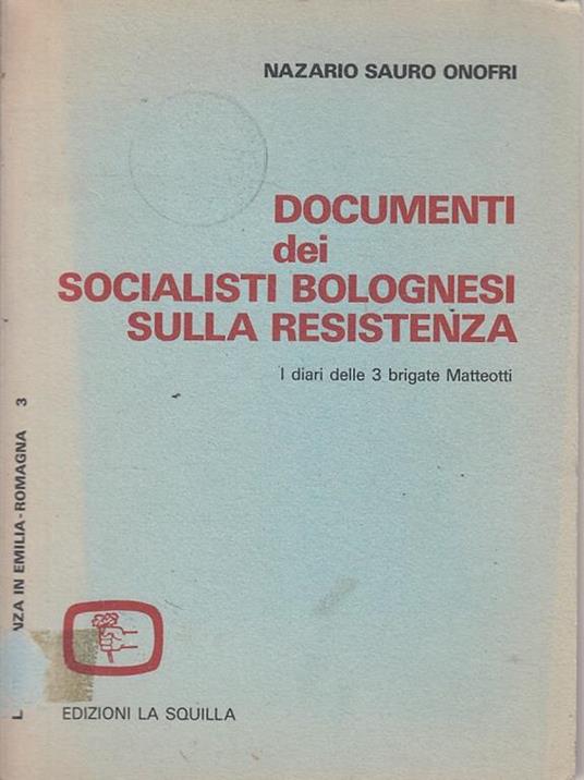 Documenti Socialisti Bolognesi Sulla Resistenza - copertina