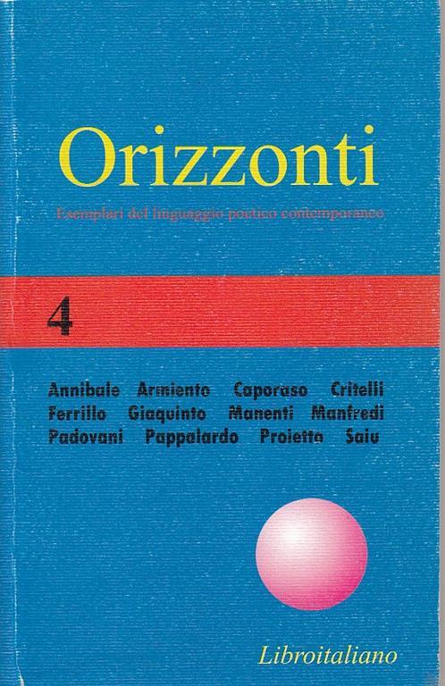 Orizzonti Antologia Linguaggio Poetico - copertina