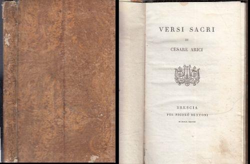 Versi Sacri - Cesare Arici - copertina