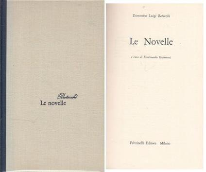 Le Novelle - Domenico Batacchi - copertina