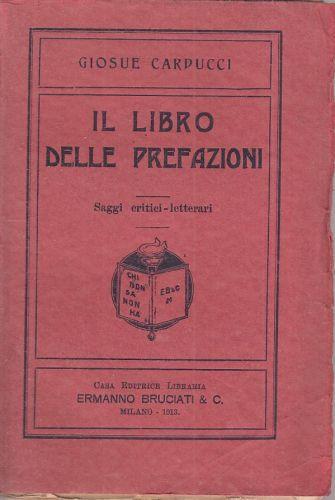 Il Libro Delle Prefazioni - Giosuè Carducci - copertina