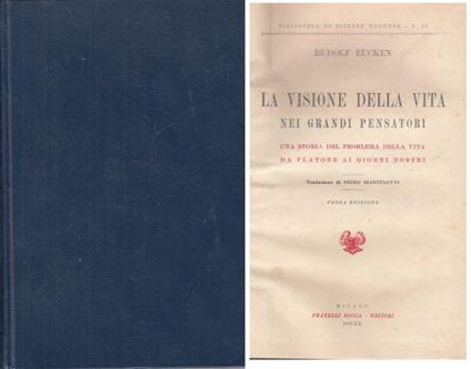 Visione Della Vita Grandi Pensatori - Rudolf Eucken - copertina