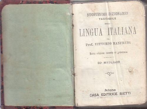 Nuovissimo Dizionario Lingua Italiana - Valerio Massimo Manfredi - copertina