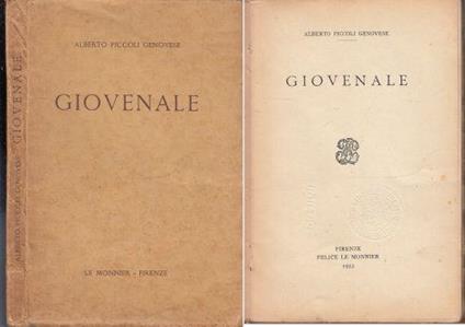 Giovenale - Alberto Piccoli Genovese - copertina