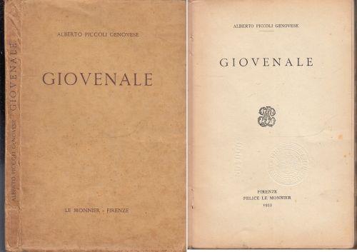 Giovenale - Alberto Piccoli Genovese - copertina