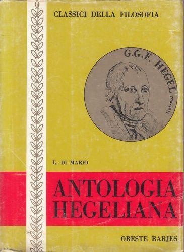 Antologia Hegeliana - Lanfranco Di Mario - copertina