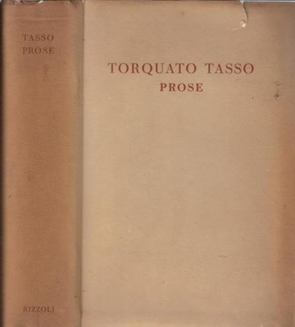 Prose - Torquato Tasso - copertina