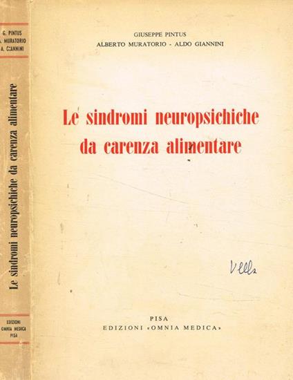 Le sindromi Neuropsichiche da carenza alimentare - Giuseppe Pintus - copertina