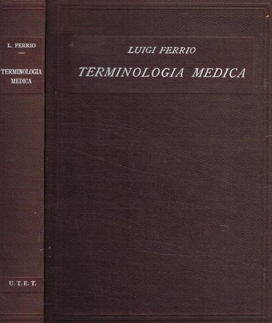 Terminologia medica - Luigi Ferrio - copertina