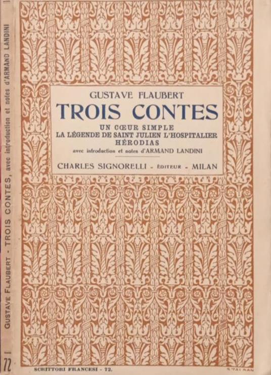 Trois Contes - Gustave Flaubert - copertina