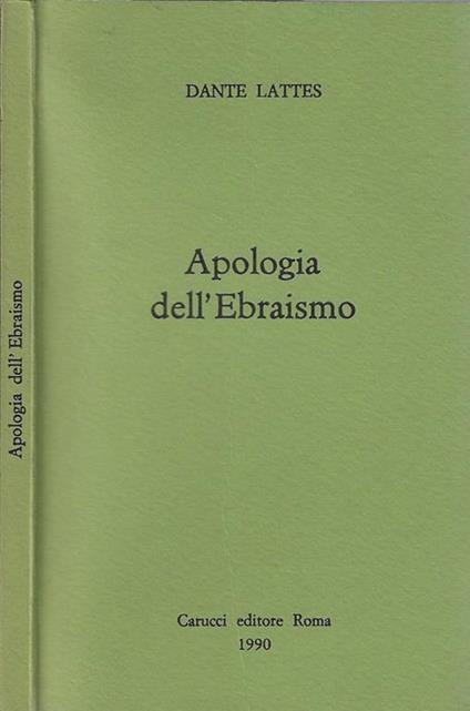 Apologia dell'ebraismo - Dante Lattes - copertina