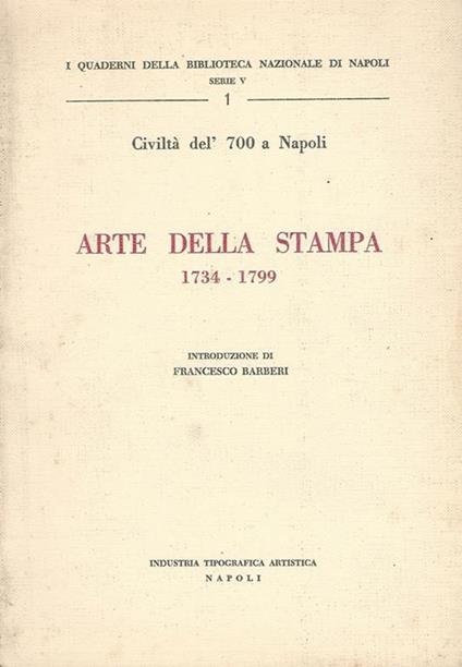 Arte della Stampa, 1734 - 1799 - copertina