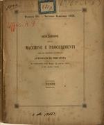 Descrizione delle macchine e procedimenti per cui vennero accordati attestati di privativa