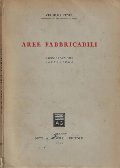 Aree fabbricabili - Virgilio Testa - copertina