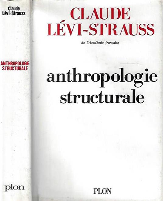 Anthropologie structurale - Claude Lévi-Strauss - copertina