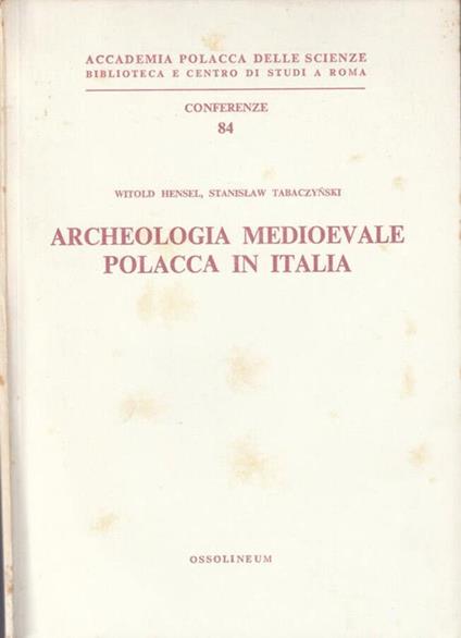 Archeologia medioevale polacca in Italia - copertina