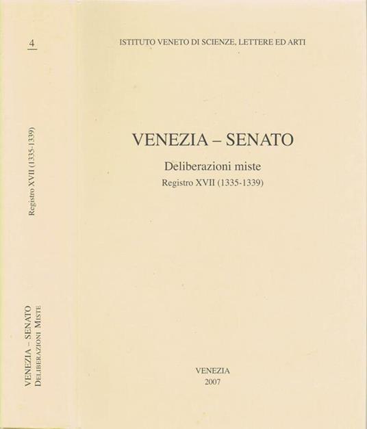 Venezia - Senato - copertina