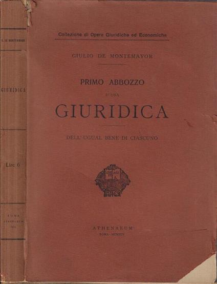 Primo abbozzo d'una giuridica - copertina