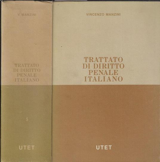 Trattato di diritto penale italiano Vol. V - Vincenzo Manzini - Libro Usato  - UTET 