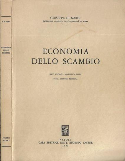 Economia dello scambio - Giuseppe Di Nardi - copertina