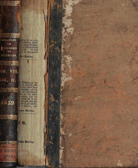 Bulletins de l'Acadèmie Royale des sciences, des lettres et des beaux-arts de Belgique 1859 II sèrie tome VI, VIII - copertina