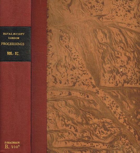 Proceedings of the royal society of london. Serie B, biological sciences. Vol 90, 1917 - copertina