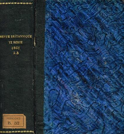 Revue Britannique. Revue internationale année 1867-nouvelle serie decennale, tome 3, 4 - copertina