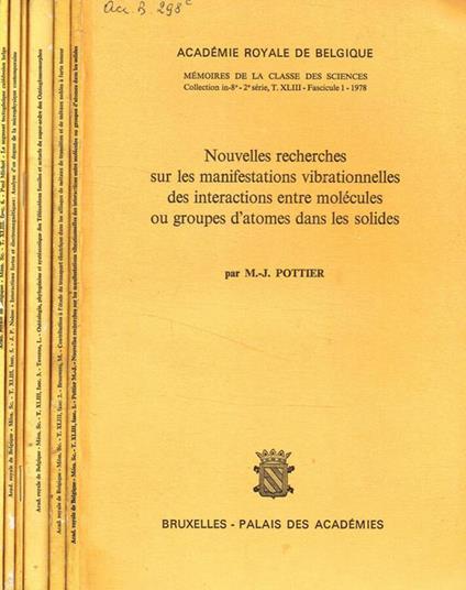 Academie Royale de Belgique. Memoires de la classe des sciences. Serie II, tome XLIII - copertina