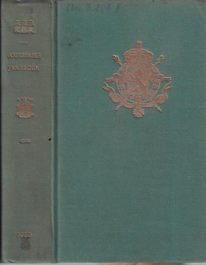 Academie Royale de Belgique annuaire pour 1956 Vol. CXXII - copertina