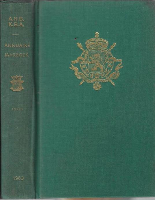 Academie Royale de Belgique annuaire pour 1969 Vol. CXXXV - copertina
