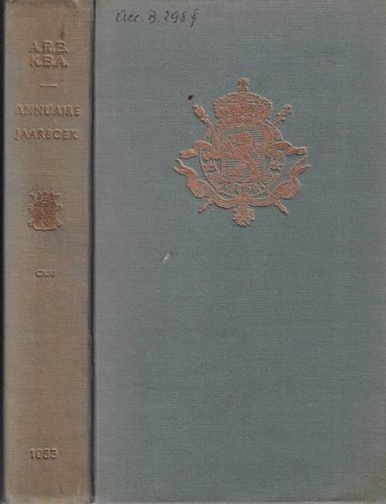 Academie Royale de Belgique annuaire pour 1955 Vol. CXXI - copertina