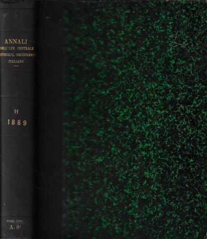 Annali dell'Ufficio Centrale Meteorologico e Geodinamico italiano serie seconda Vol. XI- 1889 - copertina