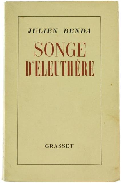 Songe D'Eleuthere - Julien Benda - copertina