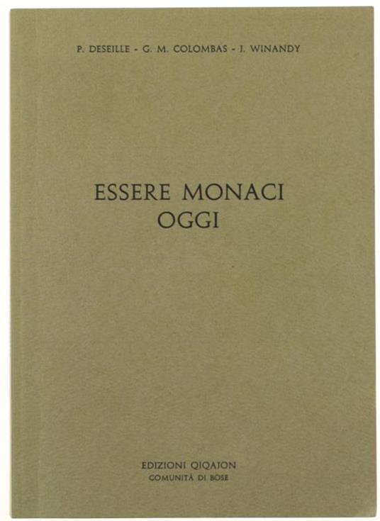 Essere Monaci Oggi - copertina