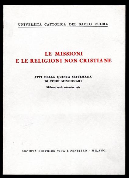 Le missioni e le religioni non cristiane - copertina