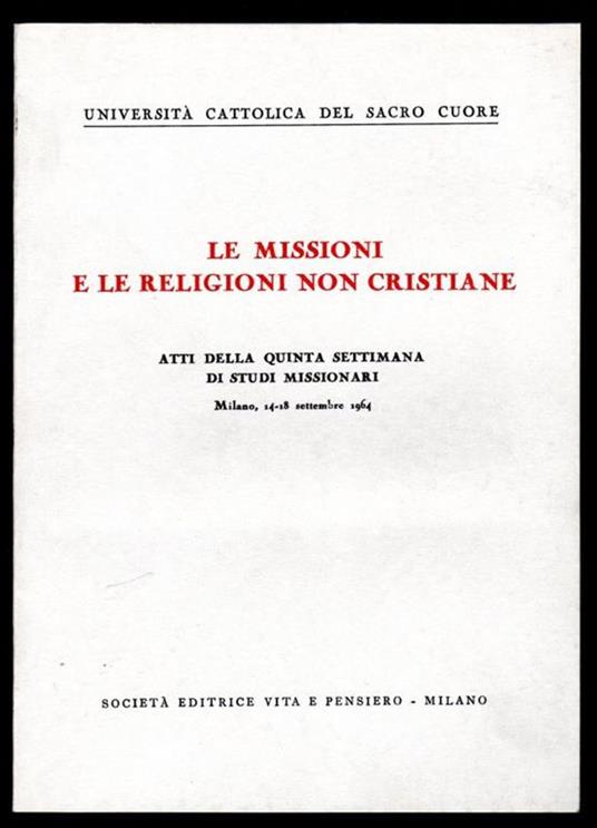 Le missioni e le religioni non cristiane - copertina