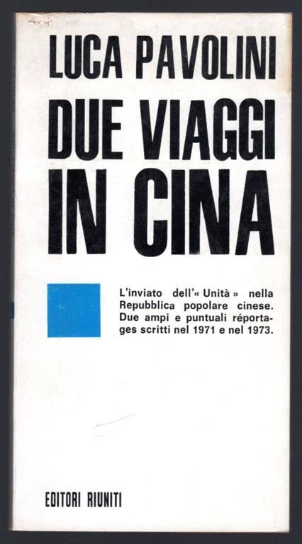 Due viaggi in Cina - Luca Paolini - copertina