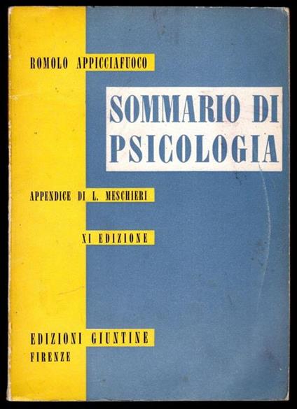 Sommario di psicologia - copertina