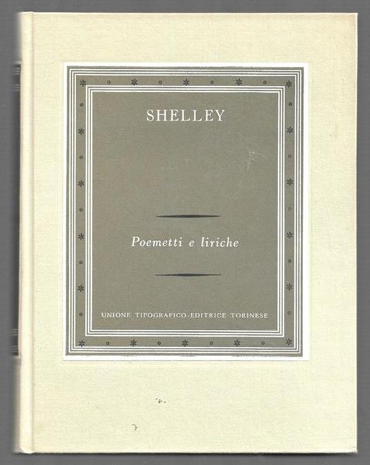 Poemetti e liriche - Percy Bysshe Shelley - copertina