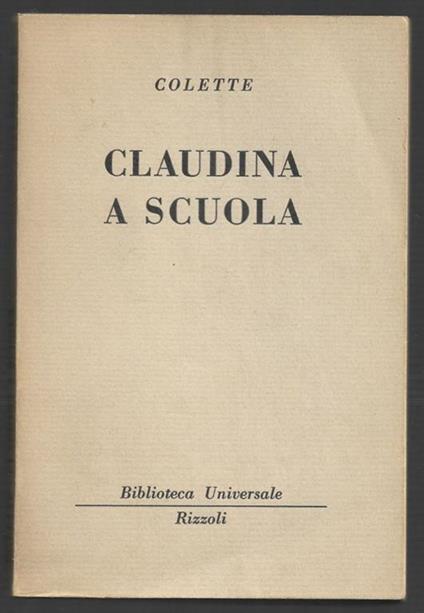 Claudina a scuola - Colette - copertina